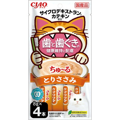 【48個仕かける】いなば愛玩動物ボンネット  CIAOちゅ～る歯と歯茎の思わしい守りつづけるに思ん量りとりささみ8g×4袋