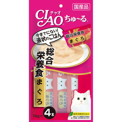 【24個セット】いなばペットフード CIAOちゅ～る総合栄養食まぐろ14g×4本
