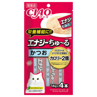 【24個セット】CIAOエナジーちゅ~るかつお14g×4本