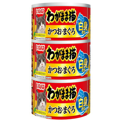 【36個仕掛ける】我が強い猫卵白のせ3缶かつお・まぐろ140g×3