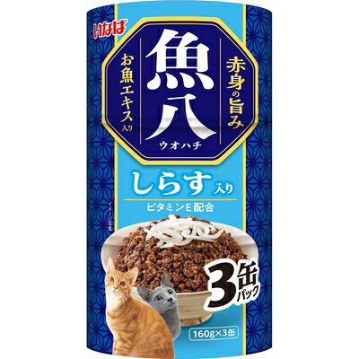 【36個セット】いなばペットフード 魚八しらす入り160g×3缶