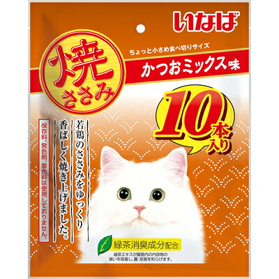 【12個セット】いなばペットフード いなば焼ささみ10本入りかつおミックス味10本｜スペシャルスペース　ペット館