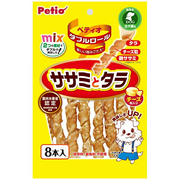 【30個セット】ペティオダブルロールササミとタラチーズ入り8本入