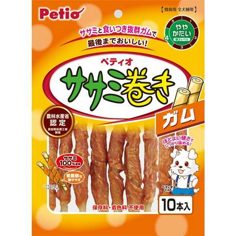 【30個仕掛ける】ペティオ  ペティオササミ一巻きチュインガム10本入