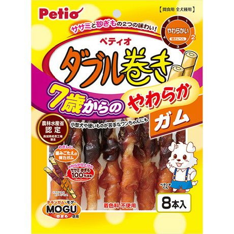 【30個仕掛ける】ペティオ  ペティオ7歳からのやわらかダブル一巻きチュインガム8本入