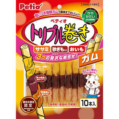 【30個仕掛ける】ペティオ  ペティオトリプル一巻きチュインガム10本入