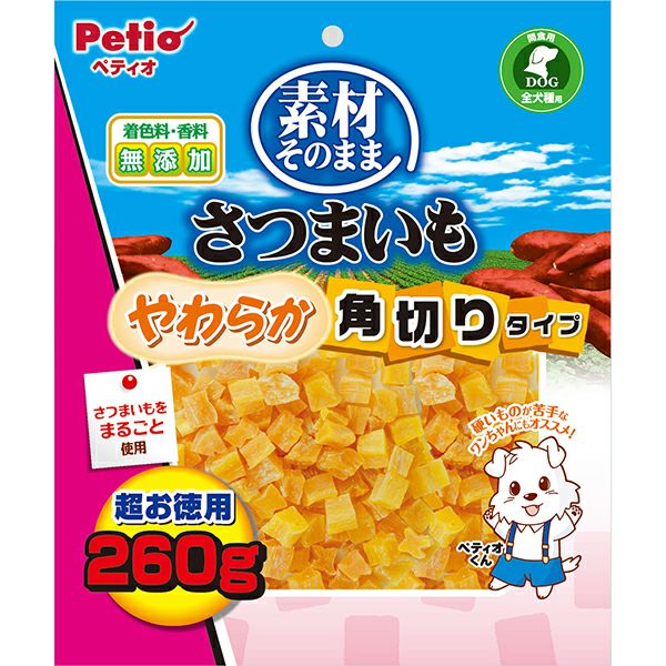 【20個仕掛ける】ペティオ ペティオ原材料そのままさつまいもやわらか角切り印字機260g