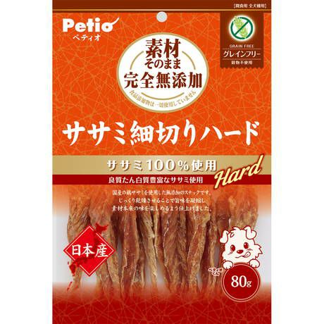 【30個セット】ペティオ ペティオ素材そのまま完全無添加ササミ細切りハード80g｜スペシャルスペース　ペット館