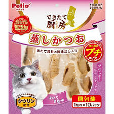 【24個セット】ペティオ ペティオできたて厨房キャット蒸しかつおプチほたて貝柱味1切れ×10パック