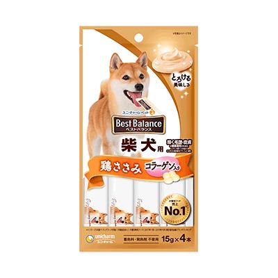 【48個仕掛ける】ユニ・チャーム 限りない平衡にするお兄ちゃん柴犬用ささみ入り15g×4本 おやつ-ドッグフード・サプリメント