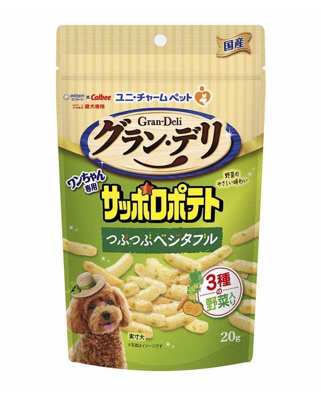 【24個セット】ユニ・チャーム グラン･デリワンちゃん専用サッポロポテトつぶつぶベジタブル20g