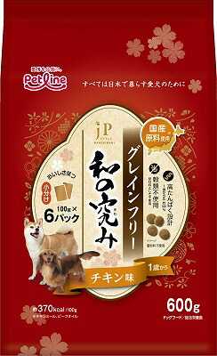【10個セット】 ペットライン JPスタイル 和の究み 小粒 グレインフリー チキン味 1歳から 600g|スペシャルスペース ペット館