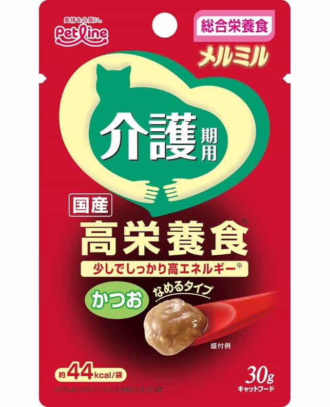【48個セット】 ペットライン メルミル介護期用かつお30g