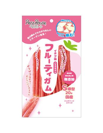 【24個仕掛ける】ペッツルート フルーティガムイチゴS棒型 20本
