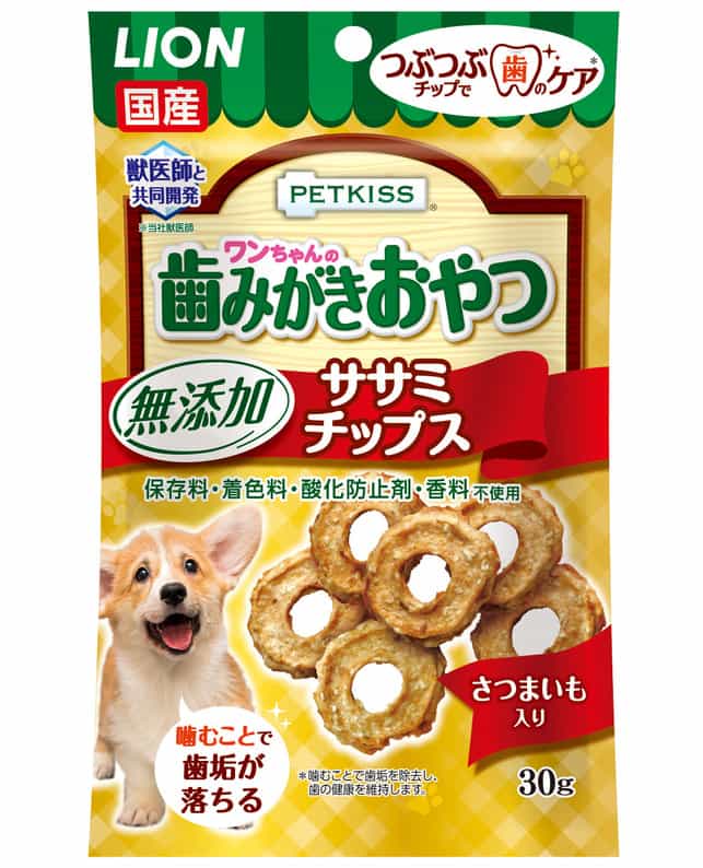 【24個セット】PETKISSワンちゃんの歯みがきおやつ無添加ササミチップスさつまいも入り30g