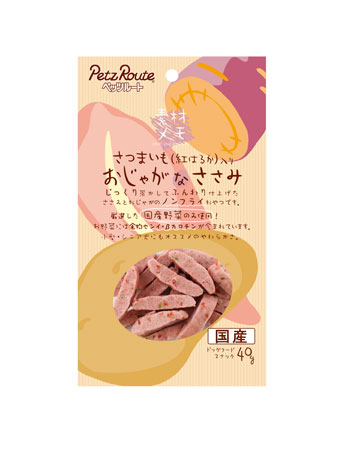 【24個セット】ペッツルート 素材メモ 素材メモさつまいも入りおじゃがなささみ40g