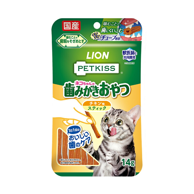 【48個書き割り】PETKISS猫お父ちゃんの歯磨きお兄ちゃん意気地無し味突っ支い棒14g