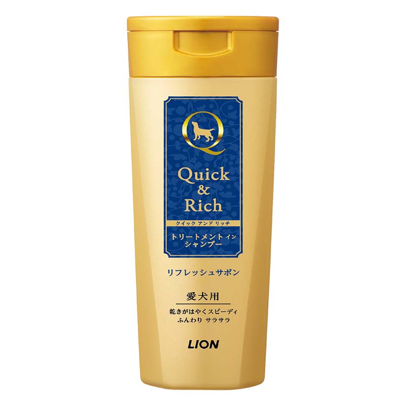 【12個セット】 ライオンペット クイック＆リッチ トリートメントインシャンプー愛犬用リフレッシュサボン200ml