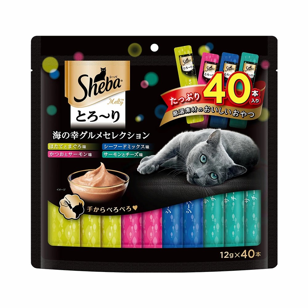 【12個セット】 マースジャパンリミテッド シーバ とろ～り メルティ 海の幸グルメセレクション 12g×40本