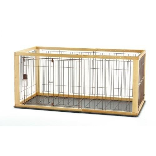 リッチェル 木製 スライド ペット サークル ワイド ナチュラル