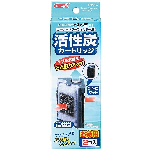 ジェックス 【12個セット】ジェックス ジェックス コーナーパワーフィルター用活性炭カートリッジお徳用2個入