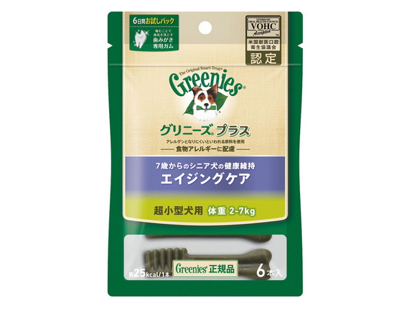 【80個仕掛ける】マースジャパンリミテッド グリニーズプラス エイジングケア 超小型犬用 体量2～7kg 6本入り口・入口