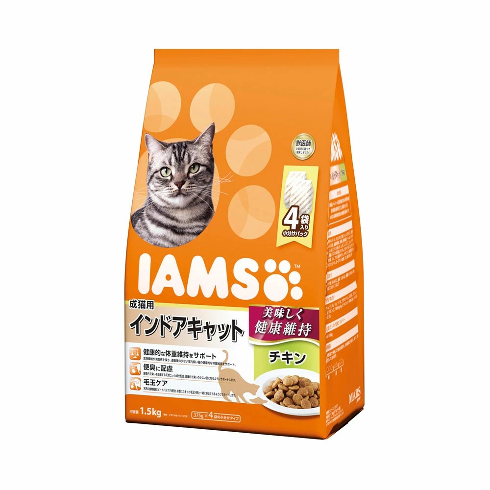 【6個セット】 マースジャパンリミテッド アイムス成猫用インドアキャットチキン1.5kg