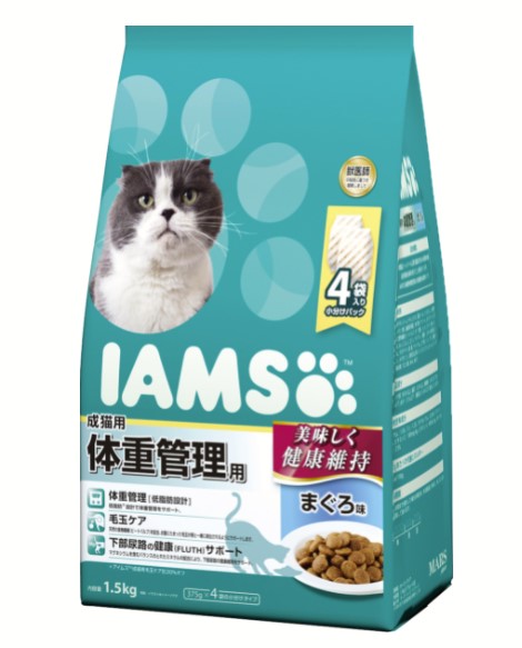 【6個セット】 マースジャパンリミテッド アイムス 成猫用 体重管理用 まぐろ味 1.5kg