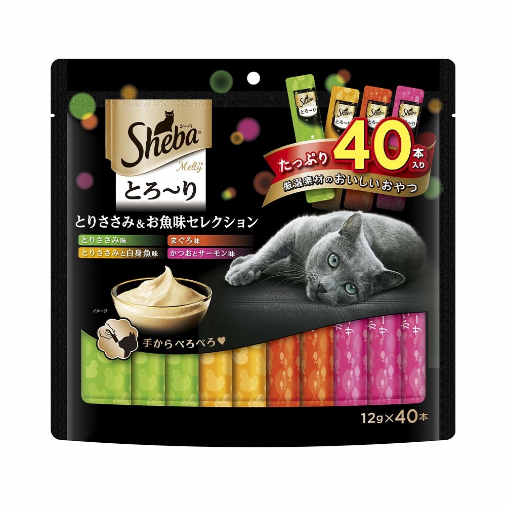 【6個仕かける】 マースジャパンリミテッド シーバ とろ～り メルティ とりささみ＆お魚味より抜き 12g×40本