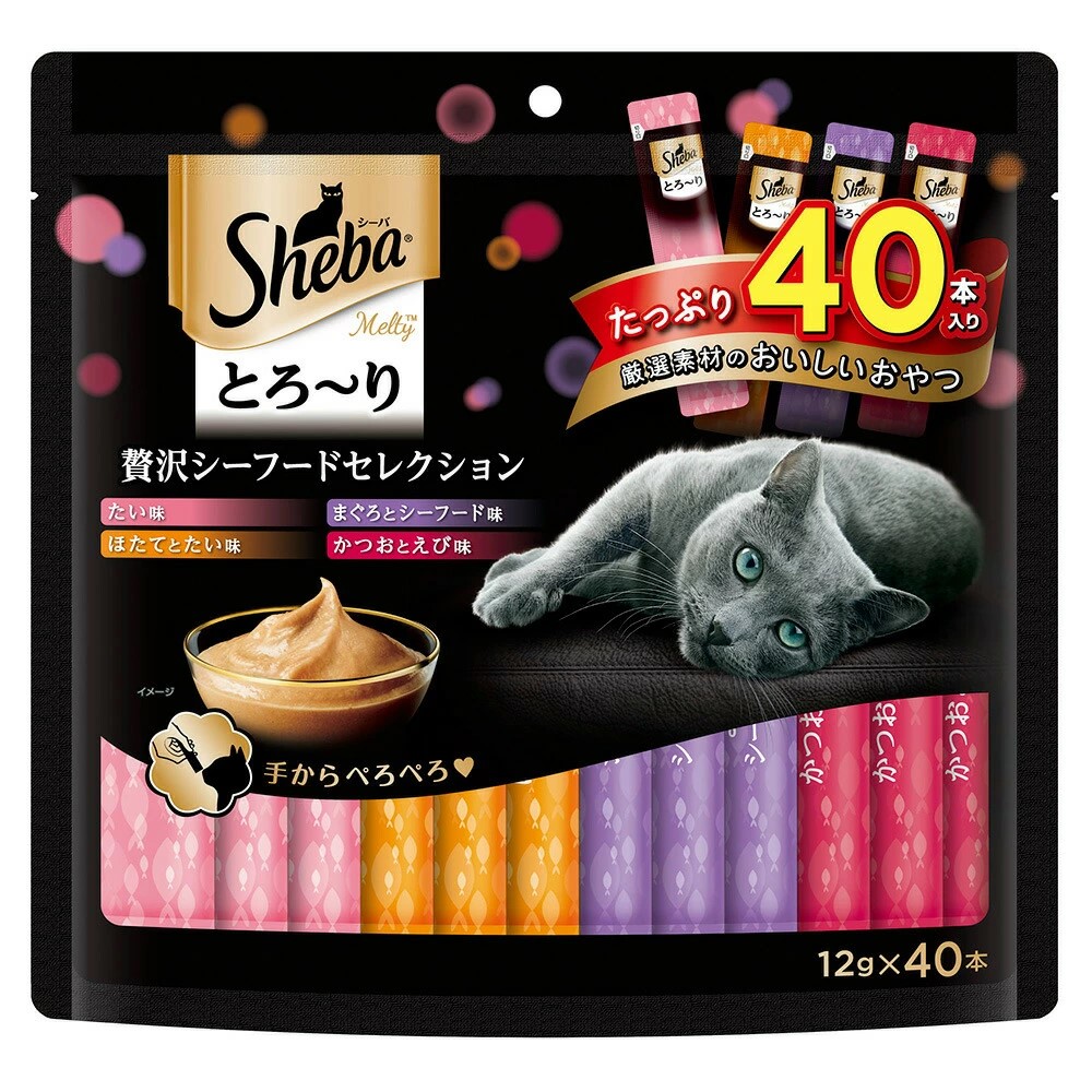 【12個セット】 マースジャパンリミテッド シーバ とろ～り メルティ 贅沢シーフードセレクション 12g×40本