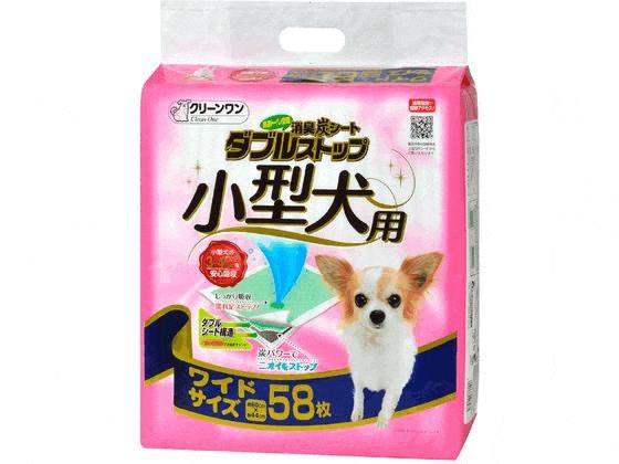 【4個セット】クリーンワン消臭炭シートダブルストップ小型犬用ワイド58枚 6,257円