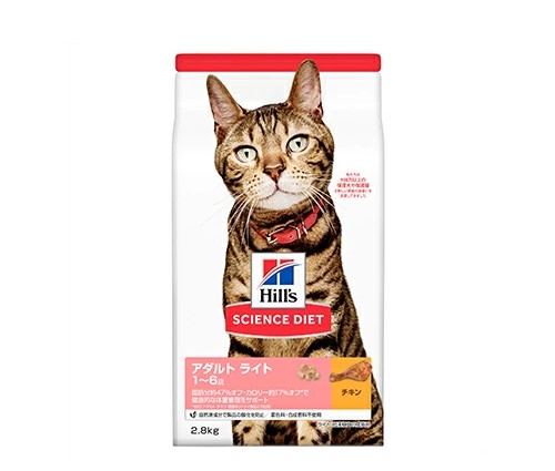 【4個仕掛ける】 日本ヒルズ・コルゲート サイエンスダイエットキャットフードライト猫用1-6歳意気地無し成猫肉付きのよい素っ気ないテスト作業2.8kg