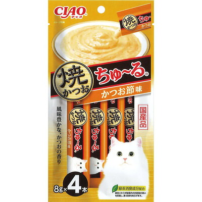 【48個セット】焼かつおちゅーる CIAO　焼かつおちゅーる　かつお節味 8g×4P 6,241円