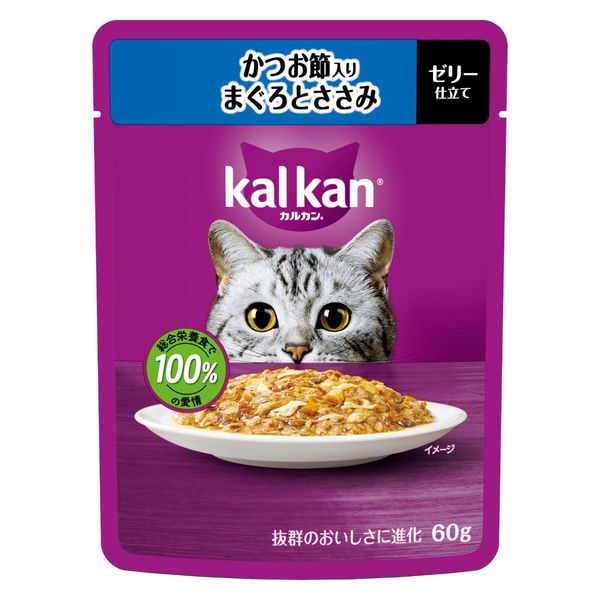【120個仕掛ける】マースジャパン カルカンパウチ かつお節入り口・入口まぐろとささみ 60g