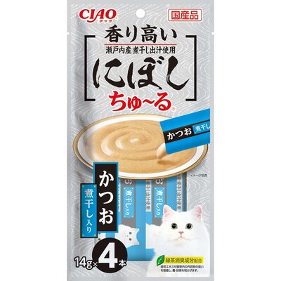 【48個仕かける】いなば CIAO にぼしちゅーる かつお 煮干入り口・入口 14g×4P