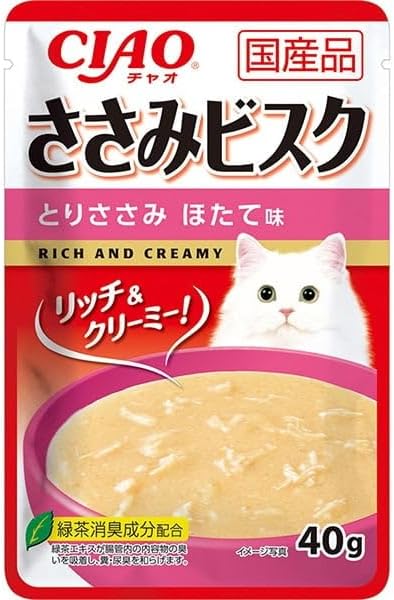 いなば 【96個セット】いなば CIAO　ささみビスク　とりささみ　ほたて味 40g