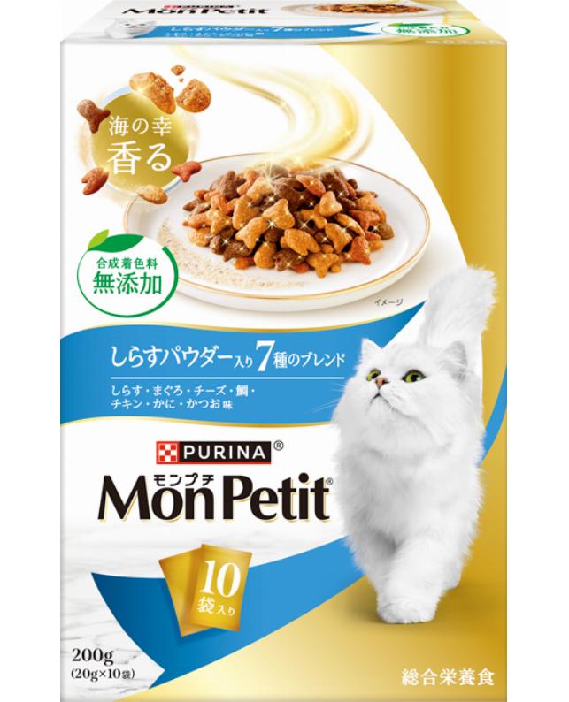 【12個セット】 ネスレ日本 モンプチ ボックス しらすパウダー入り 7種のブレンド 200g