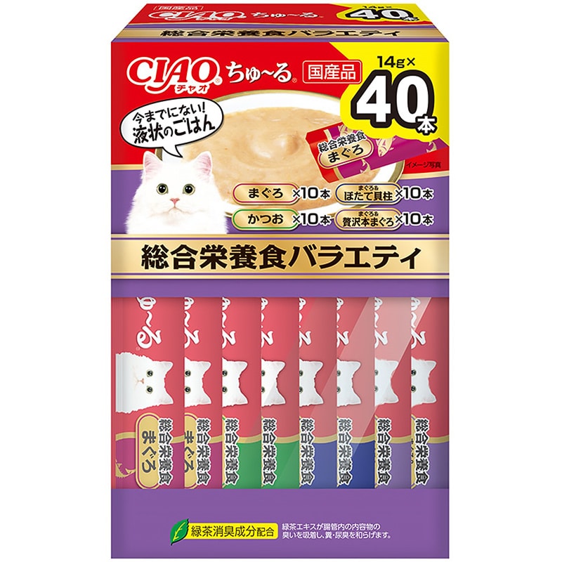 いなば 【8個セット】いなば CIAOちゅーる 総合栄養食バラエティ 14g×40P