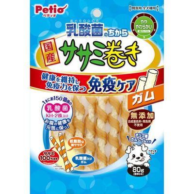 【30個セット】ペティオ 乳酸菌のちから　ササミ巻き 80g