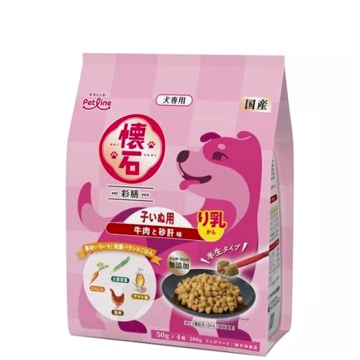 【24個セット】 ペットライン 懐石彩膳 子いぬ用 り乳から 牛肉と砂肝味 200g|スペシャルスペース ペット館