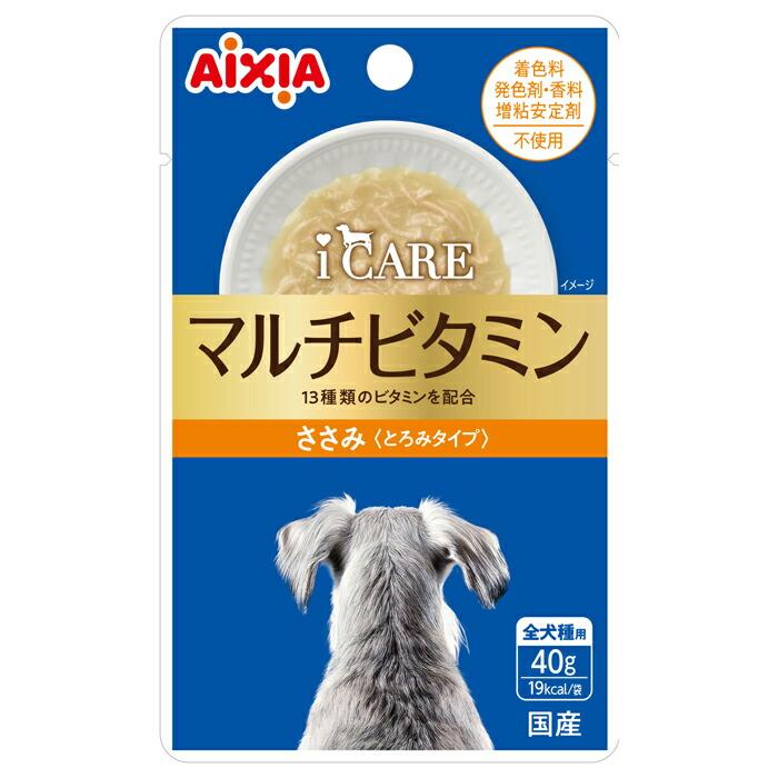 【96個仕掛ける】アイシア  i  CARE 飼い犬 マルチヴィタミン ささみ とろみ手合い 40g