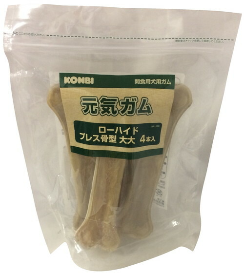 【12個セット】 株式会社コンビ オリジナル BRｰ103 ローハイド プレス 骨型 大大 (8インチ) 4本入り