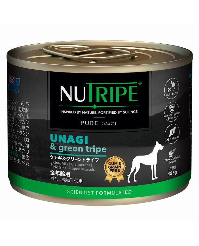 【24個仕掛ける】株式会社幻想曲世界 純一無雑 鰻＆グリーントライプ１８５ｇ 犬用品-ドッグフード・サプリメント-その他