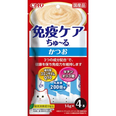 【36個仕掛ける】いなば愛玩動物ボンネット ＣＩＡＯ 予防注射世話をするちゅーる かつお１４ｇ×４Ｐ