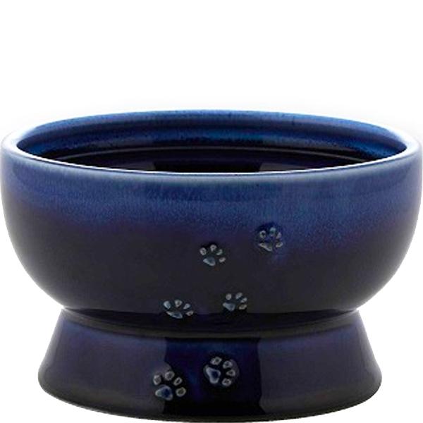 【12個セット】猫壱 猫用　脚付ウォーターボウル　日本製　ブルー