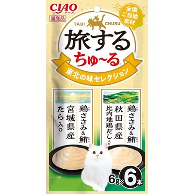 【36個書き割り】いなば愛玩動物ボンネット 旅するちゅーる 丑寅の味一粒選り６ｇ×６Ｐ