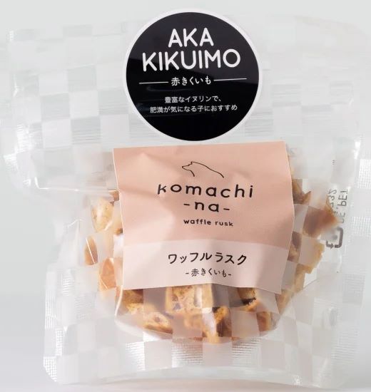 【48個セット】アクシエ株式会社 komachi‐na‐ ワッフルラスク 赤きくいも20g|スペシャルスペース ペット館