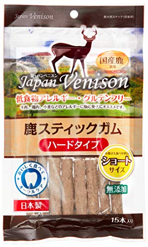【40個仕掛ける】アスクＪＡＰＡＮＶＥＮＩＳＯＮ鹿スティックガムハードショートタイプ１５本 その他-ドッグフード・サプリメント