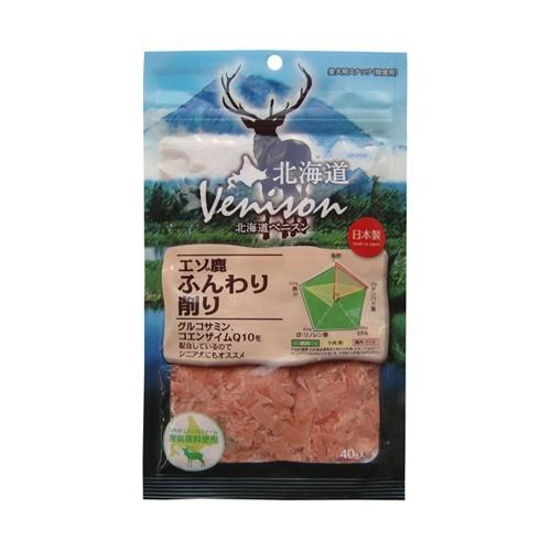 【40個仕掛ける】アスク北海道ベニスンエゾ鹿削り４０ｇ おやつ-ドッグフード・サプリメント