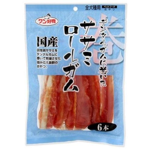 【48個セット】アイル　デンタルガムに巻いたササミロールガム６本